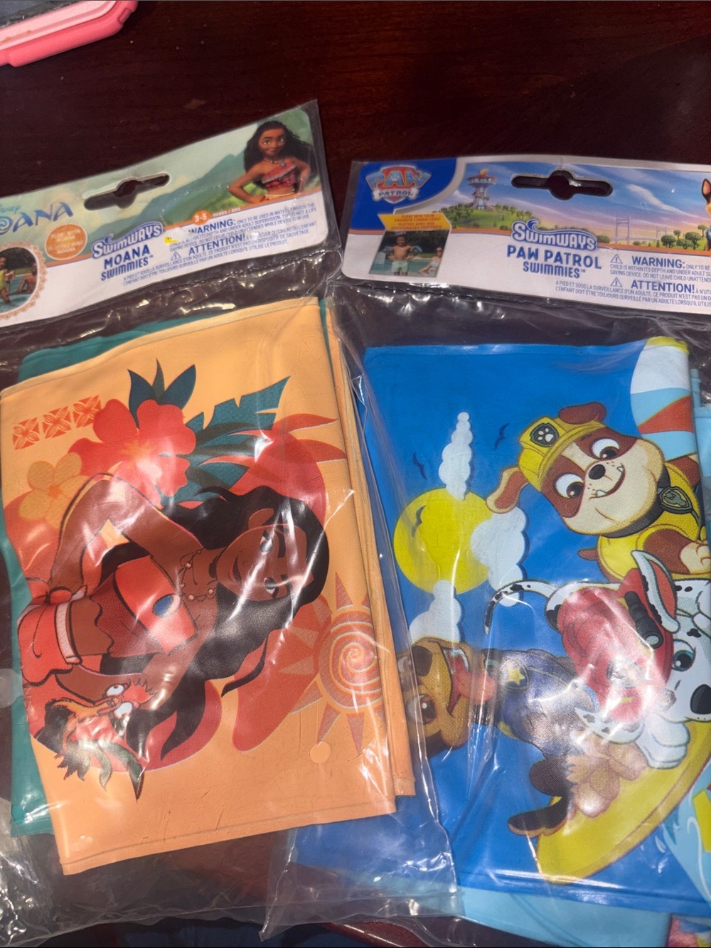 Moana & Paw Patrol Suminies Party Swim Arm Bands - Blue & Peach